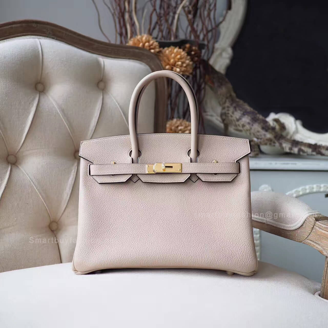 Hermes Birkin 30 Handbag in s2 Trench Togo GHW